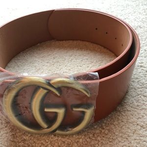 Womens Wide Leather Belt 2” Wide Fashion Tan Leather Belt Accessory Hardware 42”